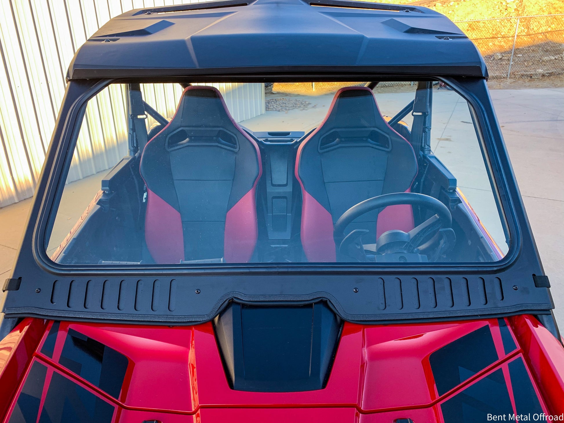 Honda Talon Vented Glass Windshield Bent Metal Off-Road