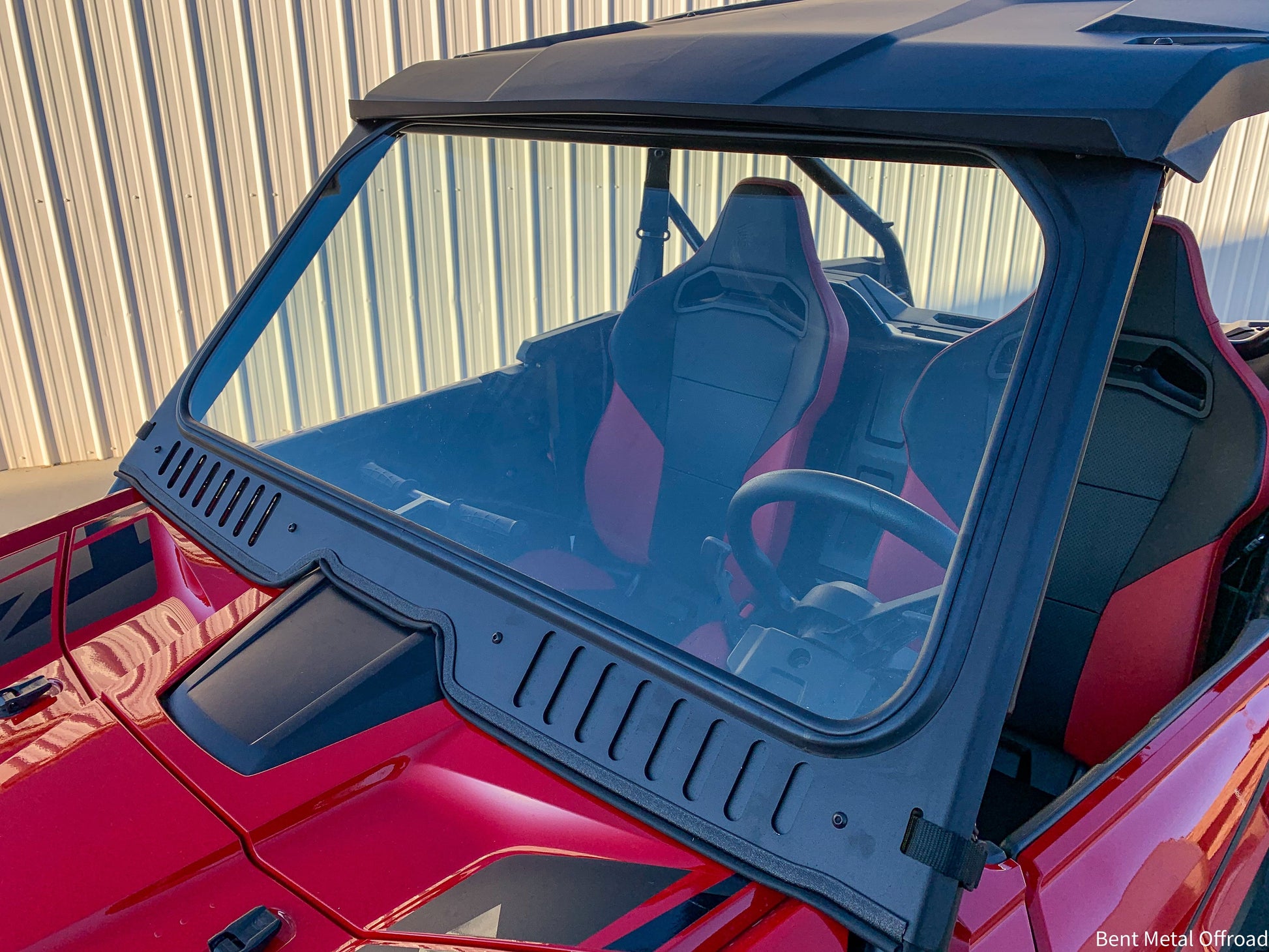 Honda Talon Vented Glass Windshield Bent Metal Off-Road