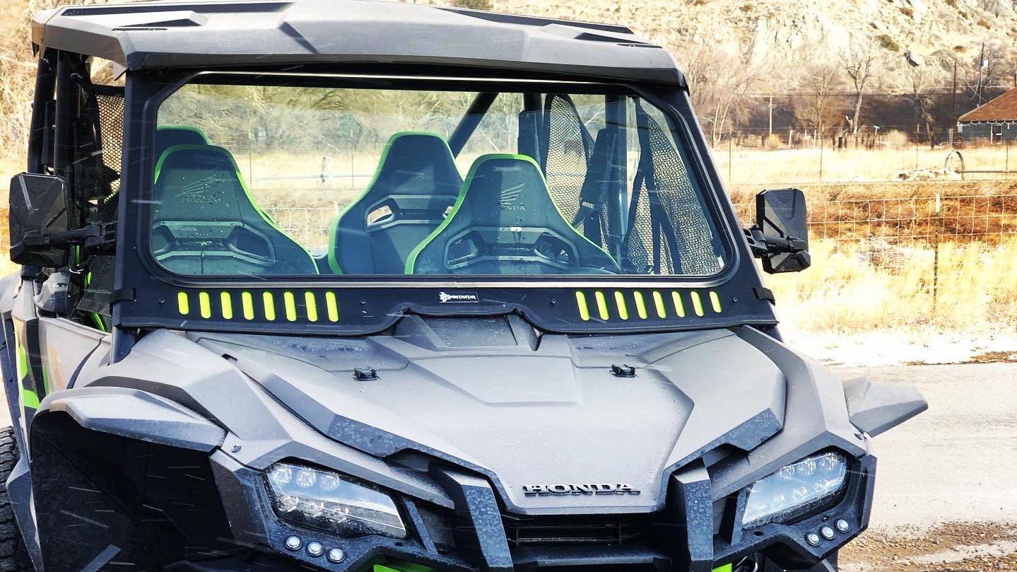 Honda Talon Vented Glass Windshield Bent Metal Off-Road