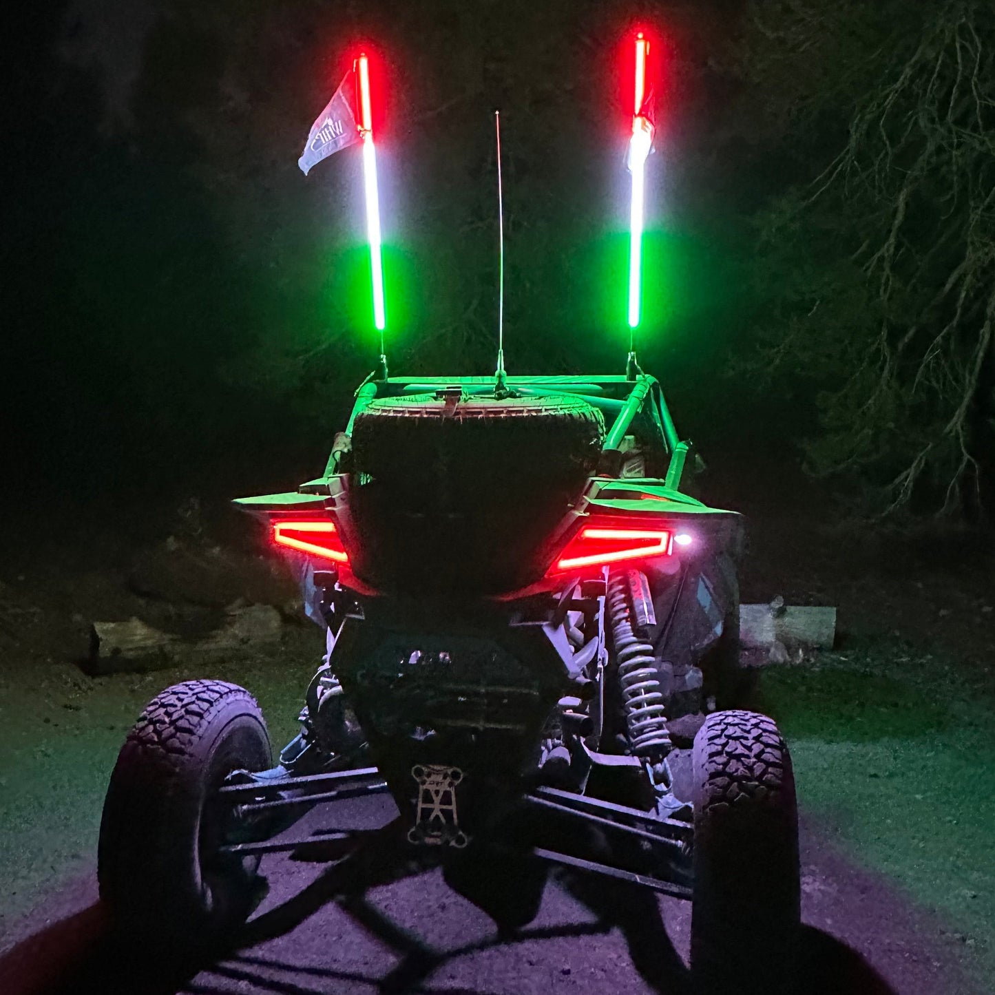 Hyper Color LED Whip (Red/White/Green) (Single) 5150 Whips