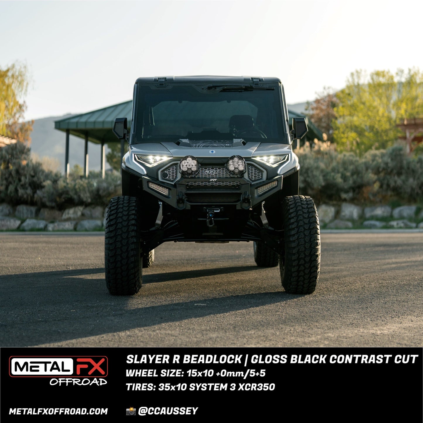 Slayer R UTV Beadlock Wheel (Gloss Black Contrast Cut)