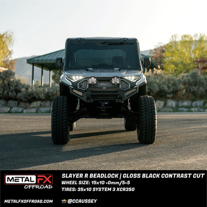 Slayer R UTV Beadlock Wheel (Gloss Black Contrast Cut)