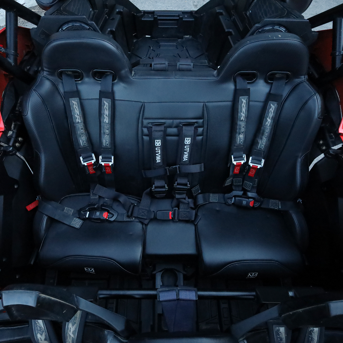 Polaris RZR Pro R / Pro XP / Turbo R Rear Bench Seat with Harnesses | UTVMA