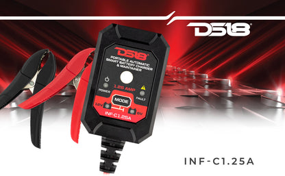 1.25 AMP Automatic Smart Car AGM Battery Charger & Maintainer UTV Lighting - Full View | DS18