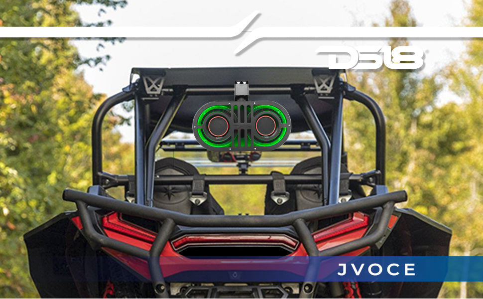 Dual 6.5in PRO Roll Cage Sound Bar System with LED RGB Lights Off-Road SxS - Detail Shot | DS18