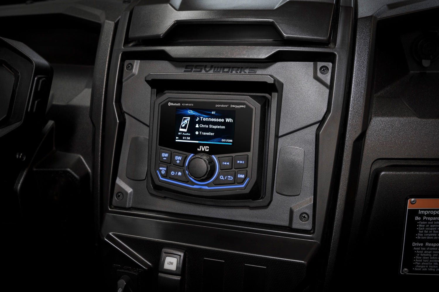 Kawasaki KRX Dash Mount Media Receiver Plug-&-Play Kit SSV Works