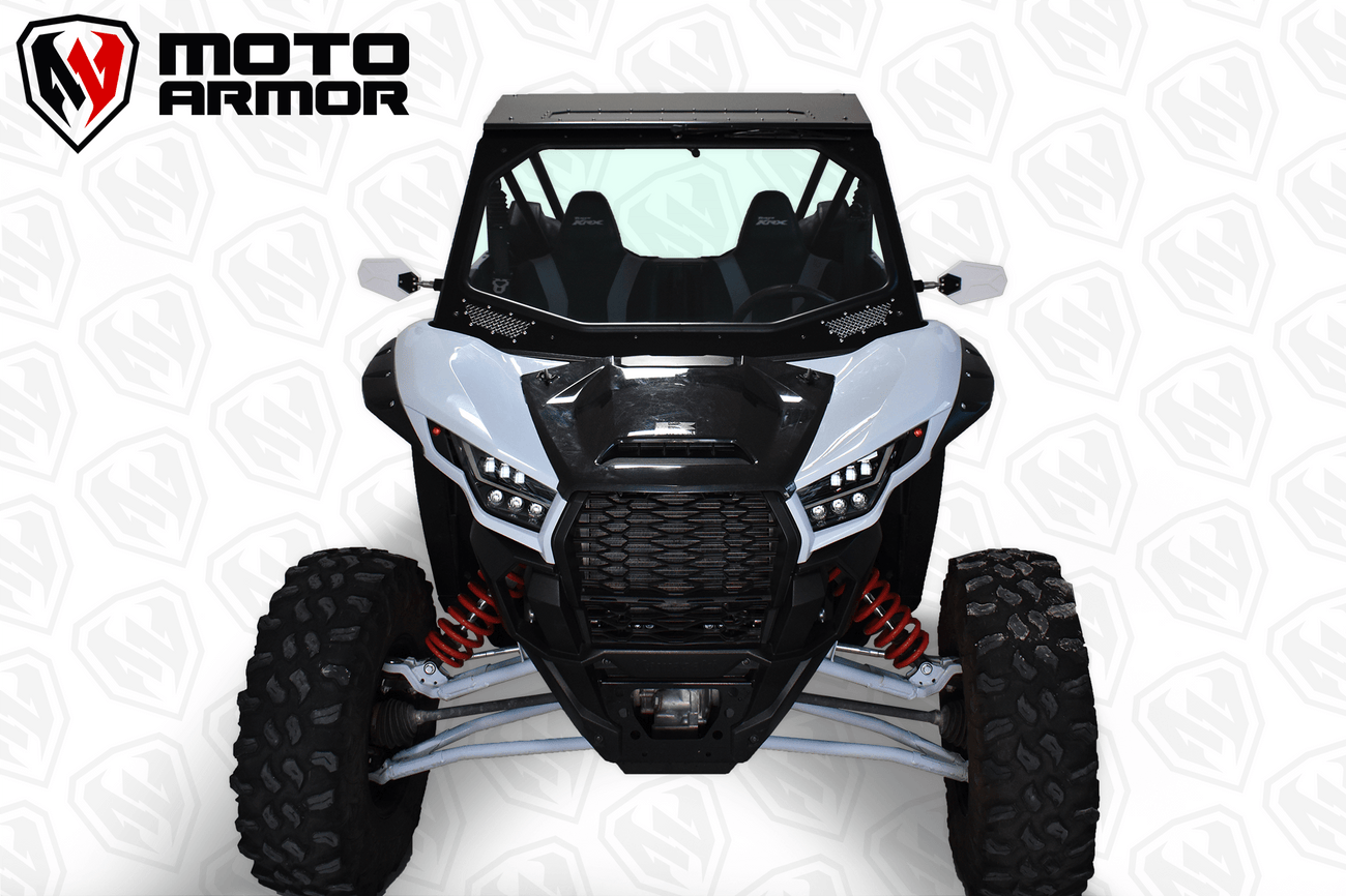 Kawasaki KRX Vented Full Glass Windshield Moto Armor