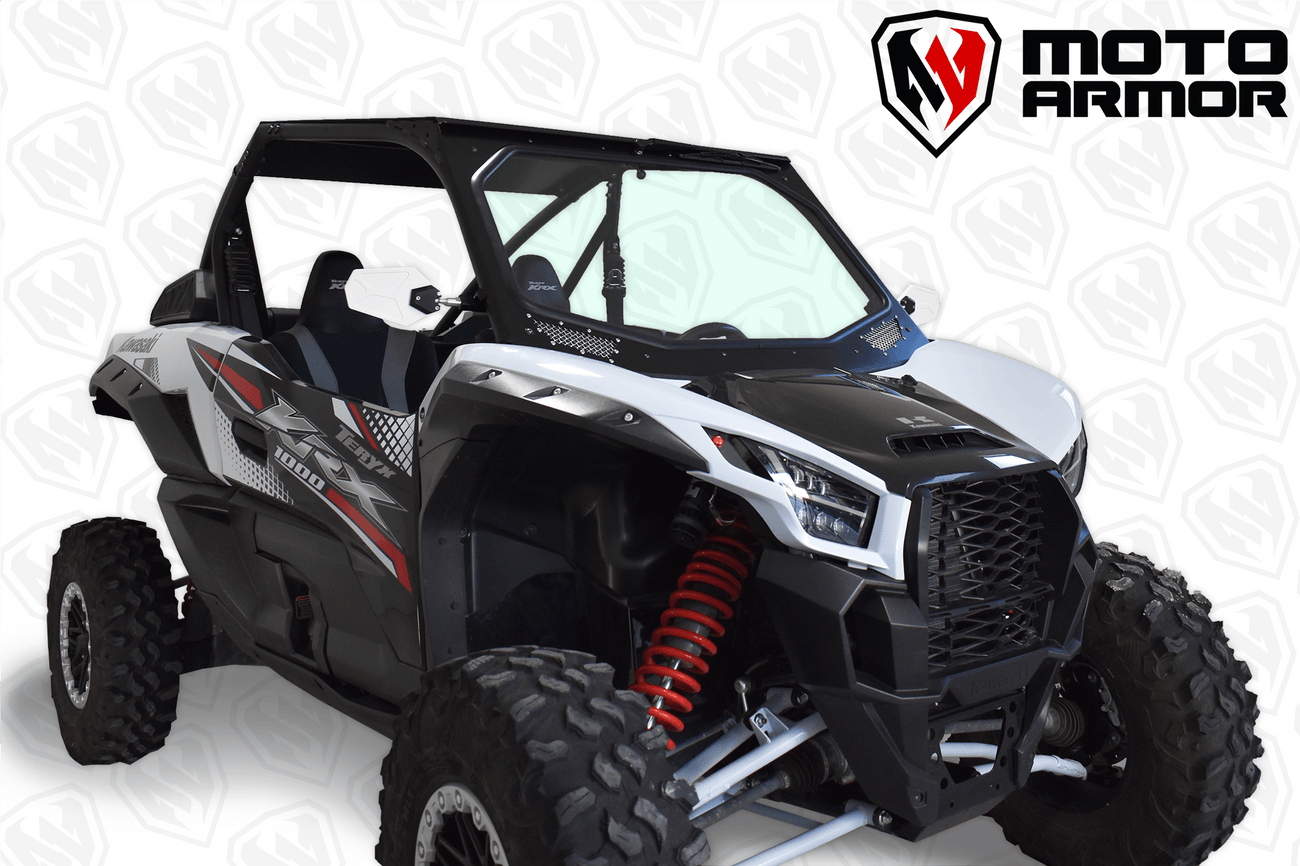 Kawasaki KRX Vented Full Glass Windshield Moto Armor