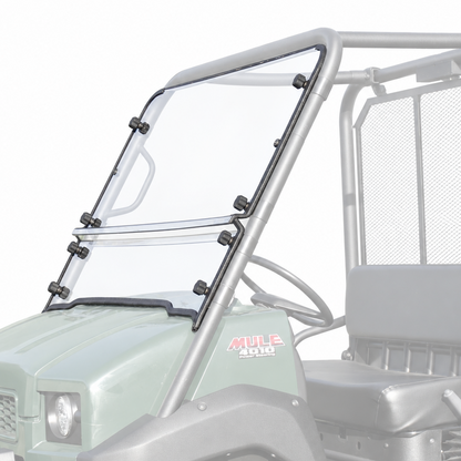 Kawasaki Mule 3000 / 3010 2-Piece Scratch Resistant Polycarbonate Front Windshield | 3 Star UTV