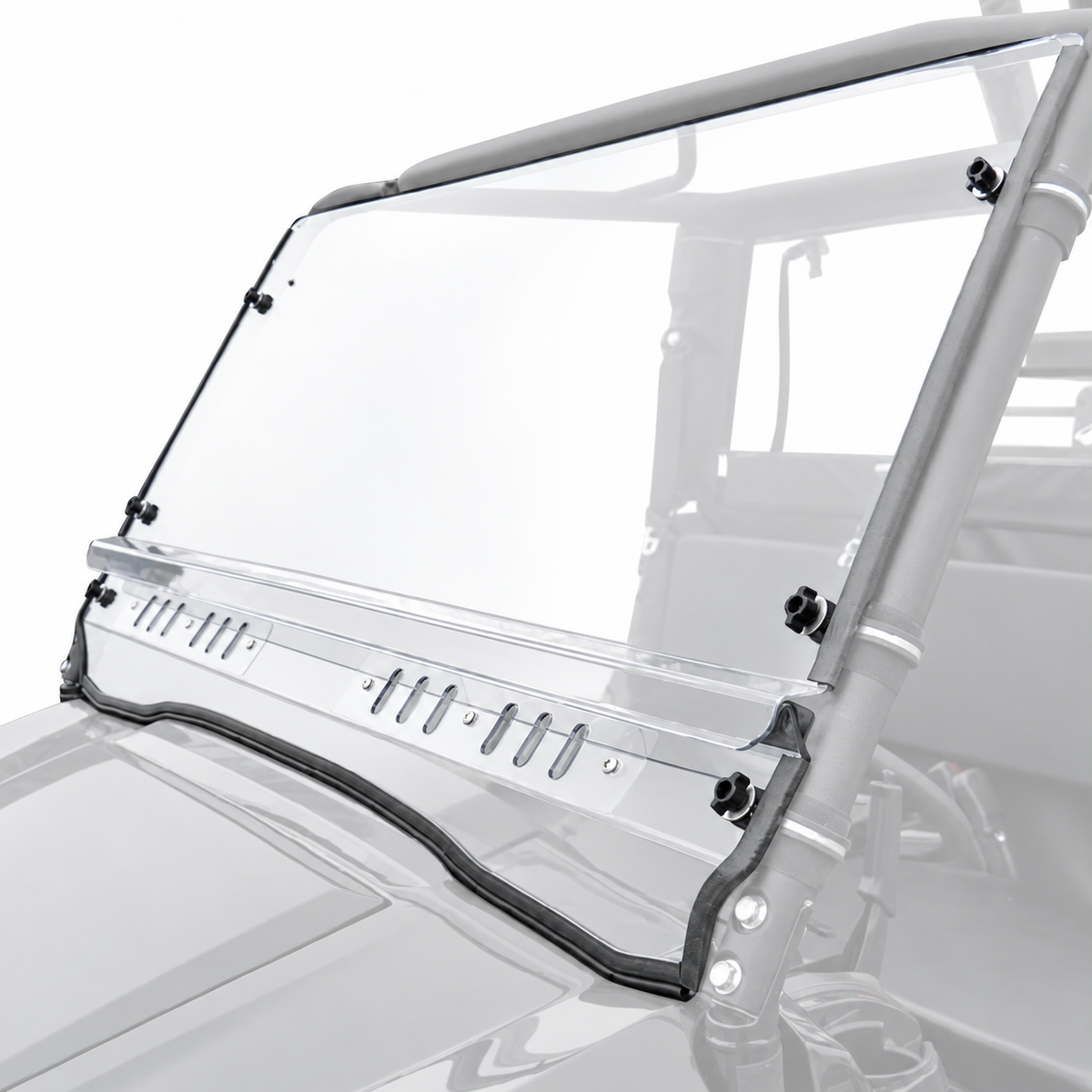 Kawasaki Mule Pro FX 2-Piece Scratch Resistant Polycarbonate Front Windshield | 3 Star UTV