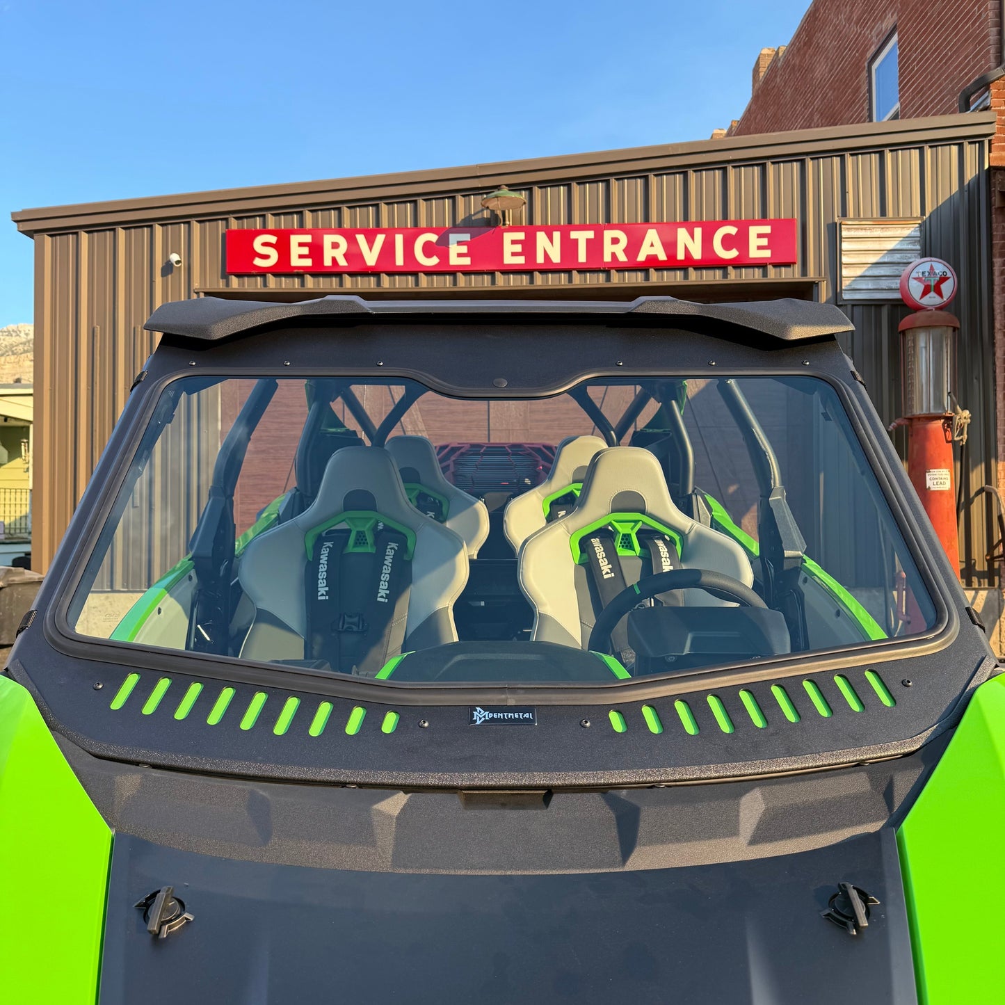 Kawasaki Teryx H2 Vented Glass Windshield Bent Metal Off-Road