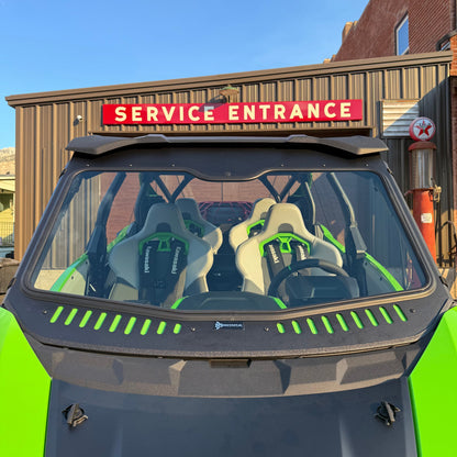 Kawasaki Teryx H2 Vented Glass Windshield Bent Metal Off-Road