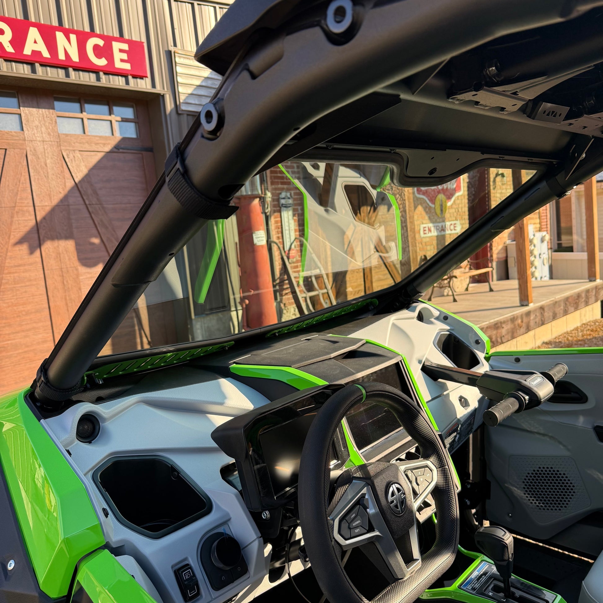 Kawasaki Teryx H2 Vented Glass Windshield Bent Metal Off-Road