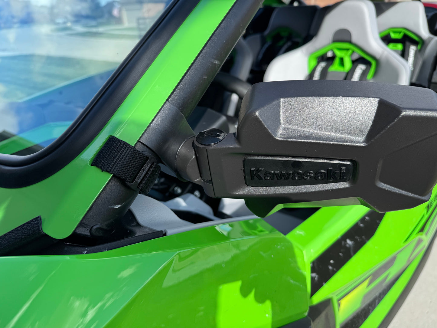 Kawasaki Teryx H2 Vented Glass Windshield Bent Metal Off-Road