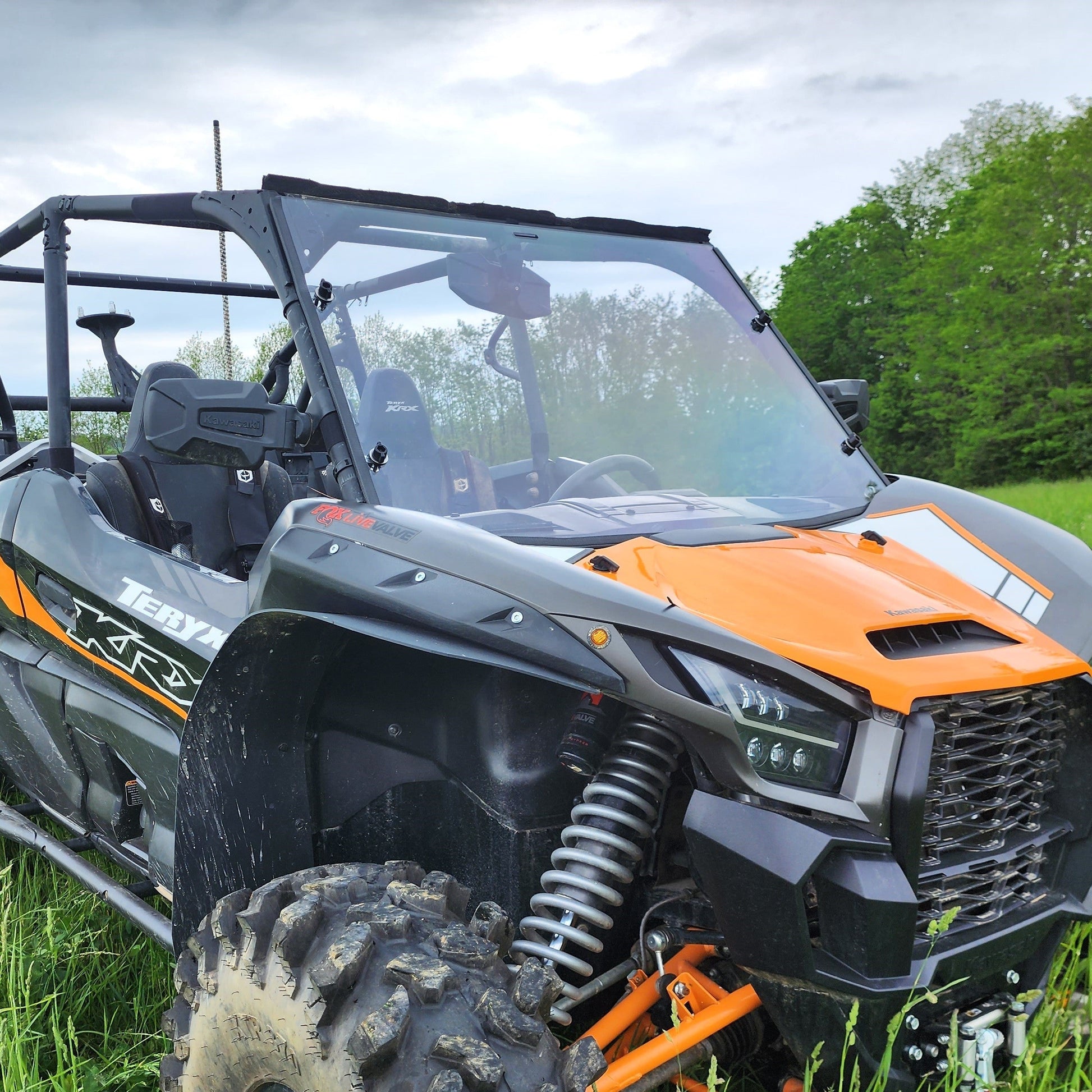 3 Star UTV Polycarbonate Front Windshield for Kawasaki Teryx KRX Side by Side