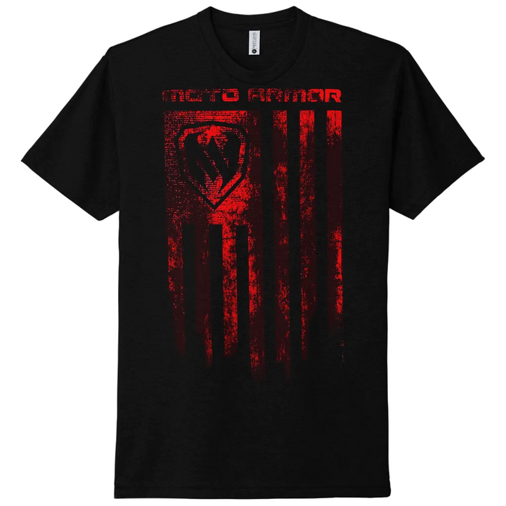 Moto Armor Red Flag Logo T-Shirt