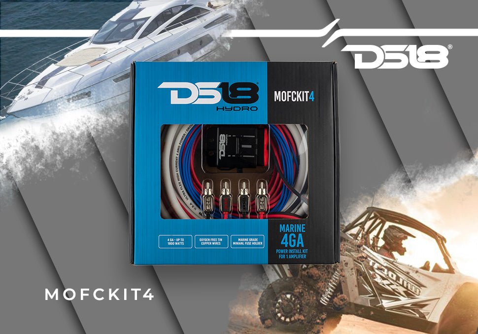 4-GA Marine Tinned OFC Amplifier Installation Kit (White) SxS Off-Road - Top View | DS18