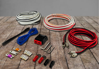 4-GA Marine Tinned OFC Amplifier Installation Kit (White) UTV Lighting - Full View | DS18