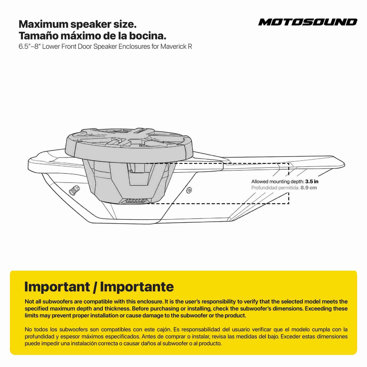 Can-Am Maverick R Front Lower Door Speaker Enclosures | MOTOSOUND