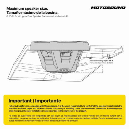 Can-Am Maverick R Front Upper Door Speaker Enclosures | MOTOSOUND