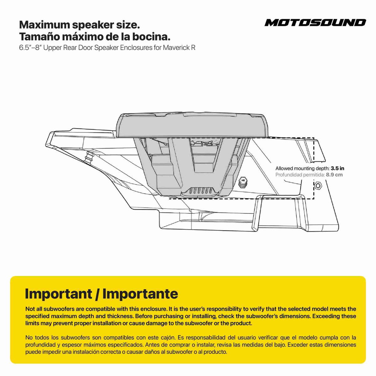 Can-Am Maverick R Rear Upper Door Speaker Enclosures | MOTOSOUND