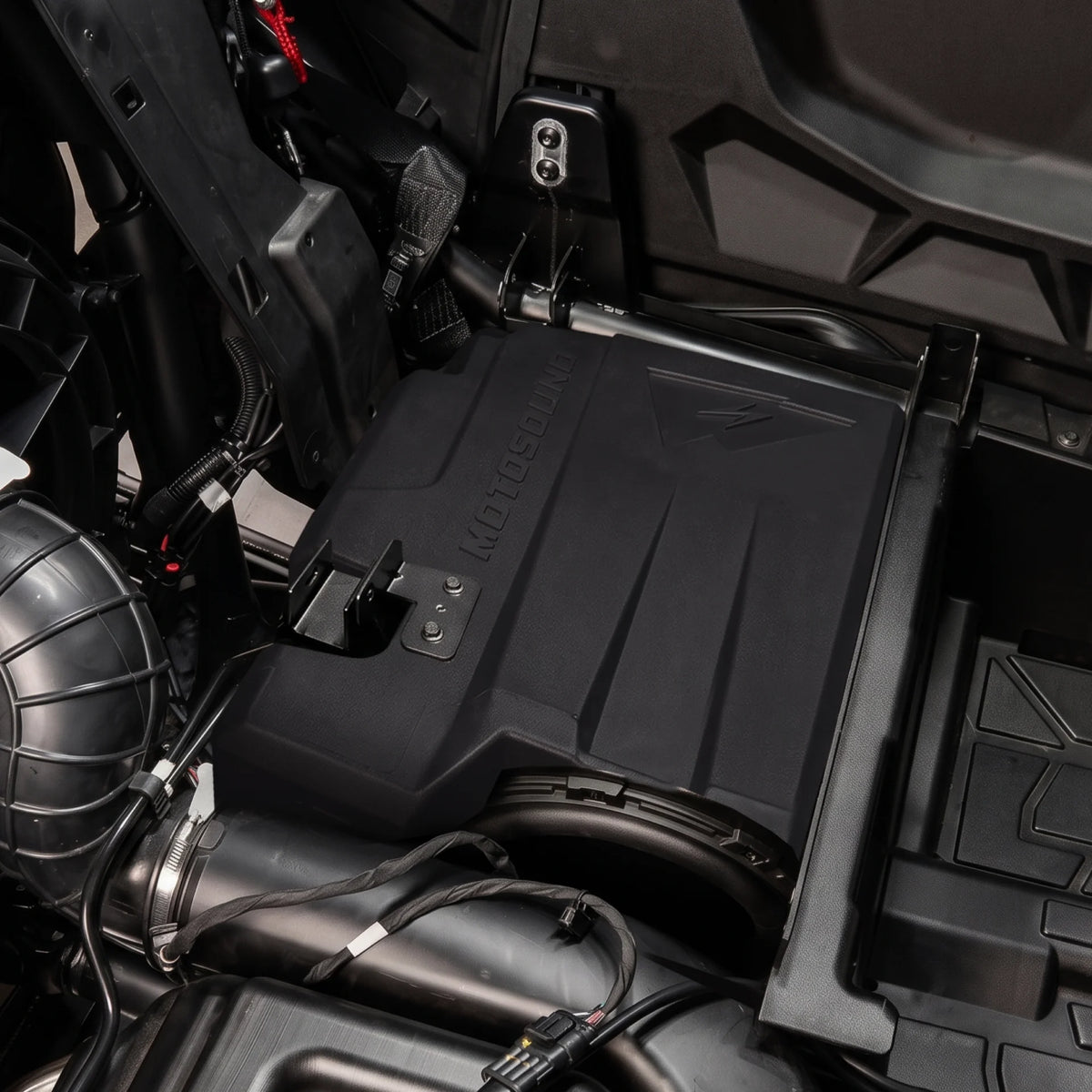 Polaris RZR Pro Rear Under Seat Subwoofer Enclosure | MOTOSOUND