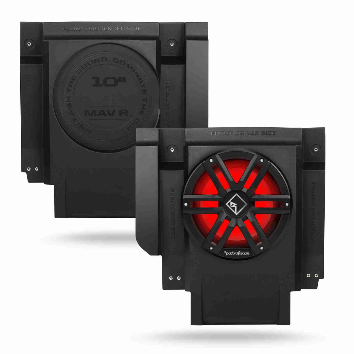 Can-Am Maverick R Dual 10" Front Subwoofer Enclosures | MOTOSOUND