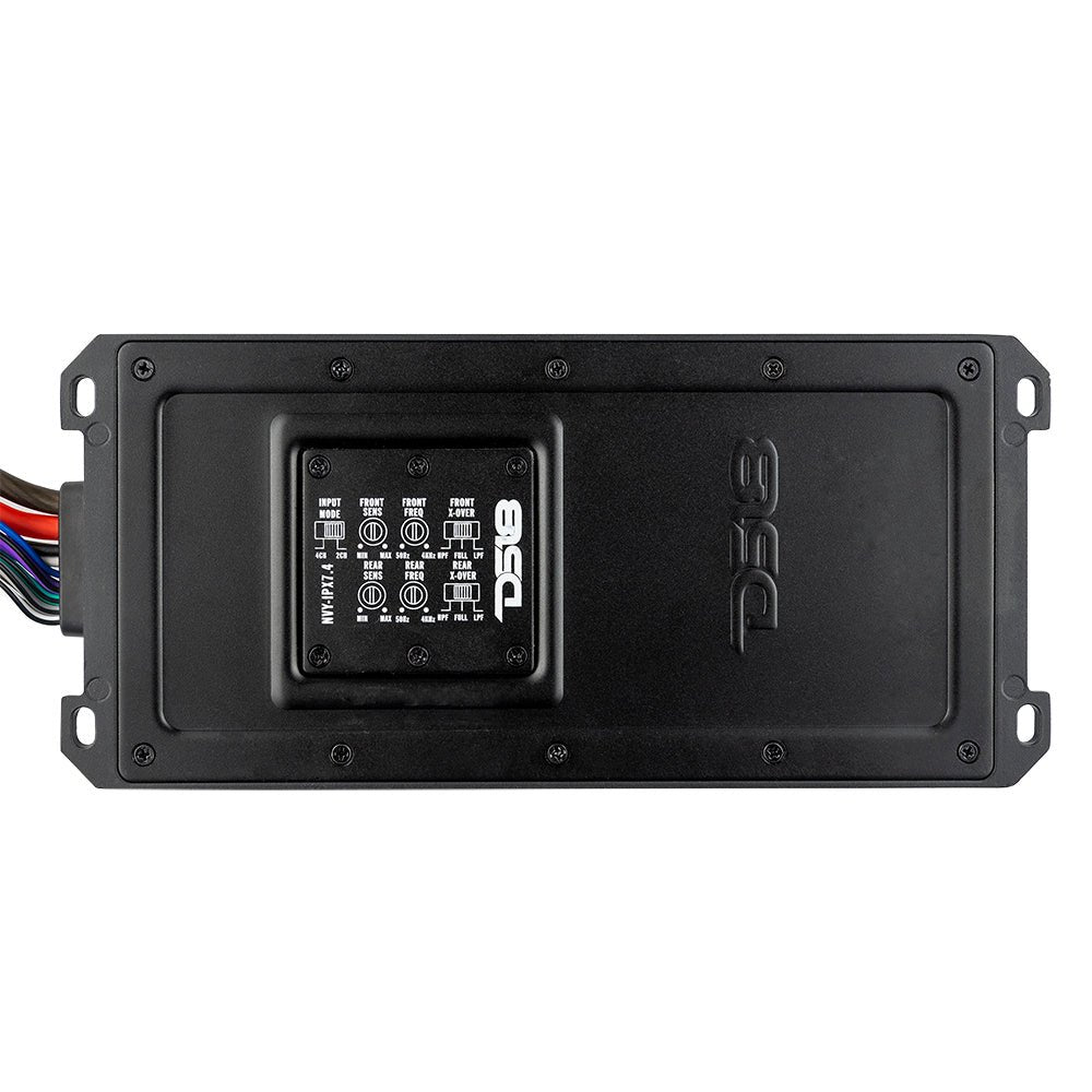 NVY 4-Channel Full-Range IPX7 Submersible Marine and Powersports Amplifier 120 x 4 @ 4-Ohm Watts RMS