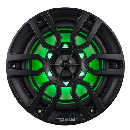 NXL 6.5" 2-Way Coaxial Marine Speaker with LED RGB Lights | 100W RMS 4-Ohm