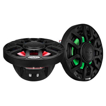NXL 6.5" 2-Way Coaxial Marine Speaker with Bullet Tweeter and Digital Led Lights | 150W RMS 4-Ohm