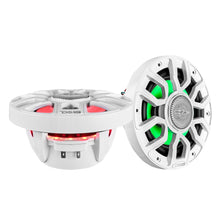 NXL-IQ6 6.5in Coaxial Marine Speaker with Digital LED Lights (White) SxS - Installed View | DS18