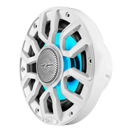 NXL 8" 2-Way Coaxial Marine Speaker with Bullet Tweeter and Digital Led Lights | 175W RMS 4-Ohm