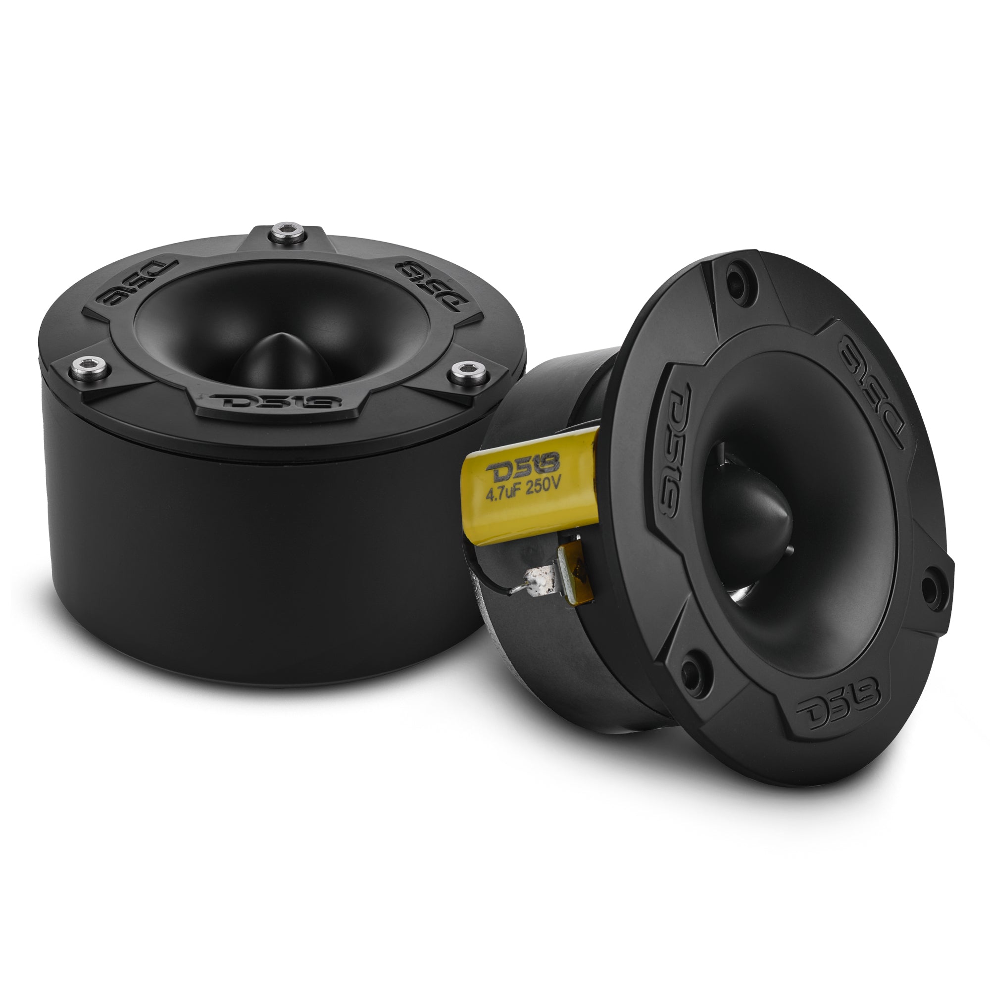 NXL 3.8” Super Bullet Tweeter with 1” Aluminum Voice Coil (Black) by DS18, front view
