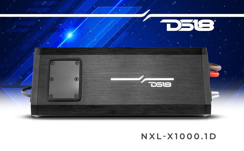 NXL-X1000.1D Class D 1-Channel Powersports Amplifier UTV Lighting - Full View | DS18