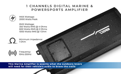 NXL-X1000.1D Class D 1-Channel Powersports Amplifier Off-Road SxS - Detail Shot | DS18