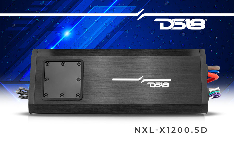 NXL-X1200.5D Full-Range Class D 5-Channel Amplifier UTV Lighting - Full View | DS18