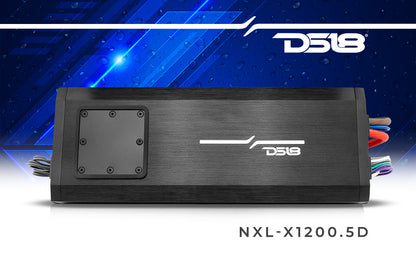 NXL-X1200.5D Full-Range Class D 5-Channel Amplifier UTV Lighting - Full View | DS18