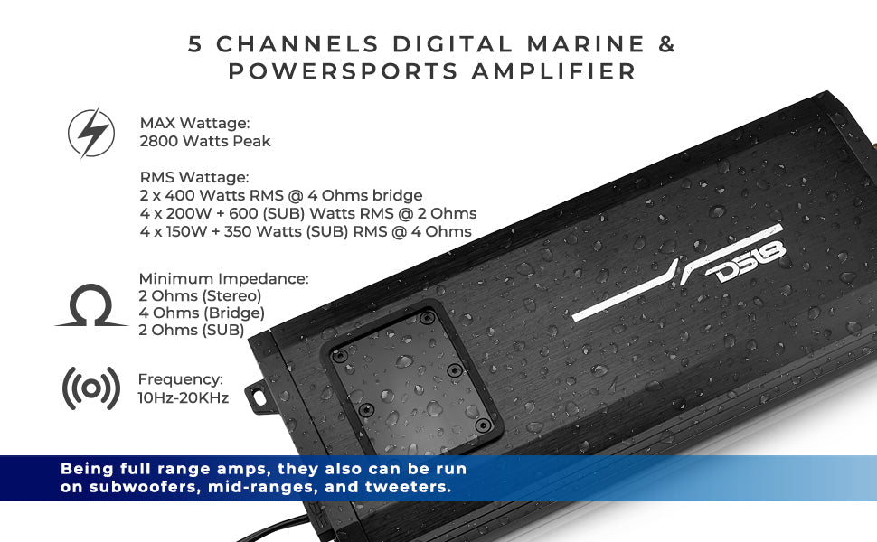 NXL-X1200.5D Full-Range Class D 5-Channel Amplifier Off-Road SxS - Detail Shot | DS18