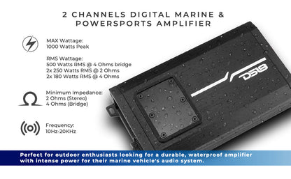 NXL-X360.2D Full-Range Class D 2-Channel Amplifier Off-Road SxS - Detail Shot | DS18