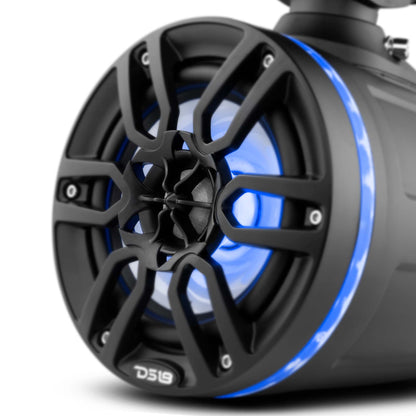 NXL 6.5" Marine and Powersports Towers LED RGB Lights 100 Watts Rms - Black