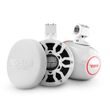 NXL-X8PRO 8in Cage Mount Speakers with RGB LED Lights SxS - Installed View | DS18