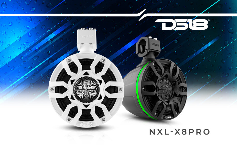 NXL-X8PRO 8in Cage Mount Speakers with RGB LED Lights UTV Side by Side - Product Photo | DS18