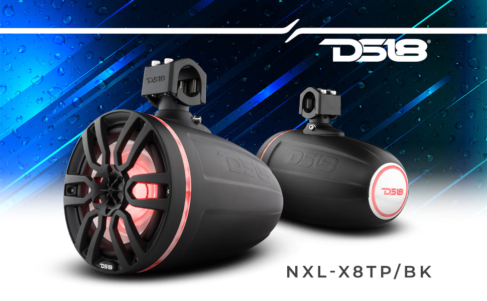 NXL-X8TP 8in Cage Mount Speakers with RGB LED Lights Off-Road SxS - Detail Shot | DS18