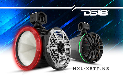 NXL 8in Cage Mount Speaker Enclosure with LED RGB Lights (White) SxS Off-Road - Top View | DS18