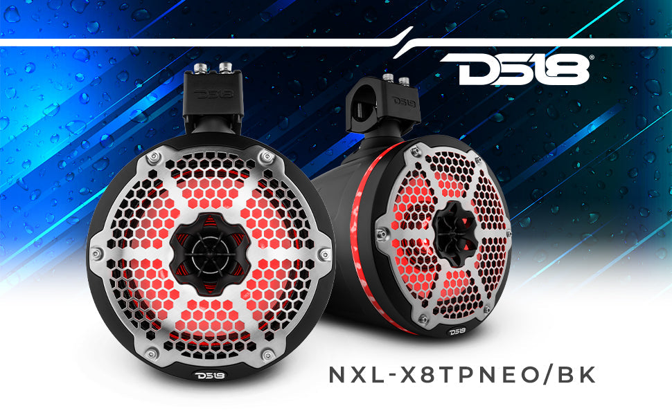 NXL-X8TPNEO 8" Cage Mount Speakers with LED RGB Lights
