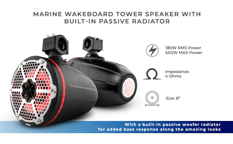 NXL-X8TPNEO 8" Cage Mount Speakers with LED RGB Lights