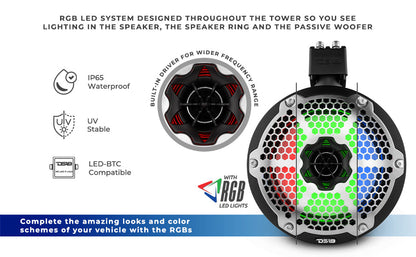 NXL-X8TPNEO 8" Cage Mount Speakers with LED RGB Lights