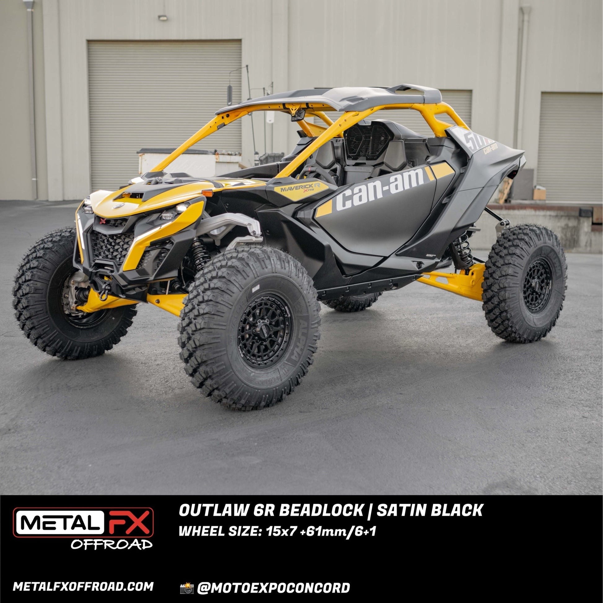 Outlaw 6R UTV Beadlock Wheel (Satin Black) Metal FX Offroad