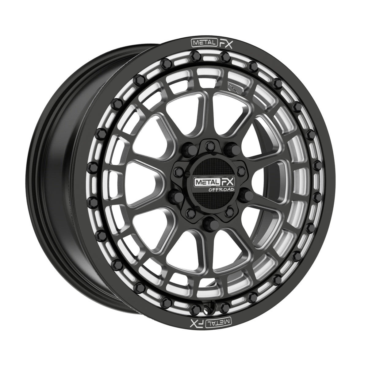 Outlaw R UTV Beadlock Wheel (Satin Black Contrast Cut) Metal FX Offroad