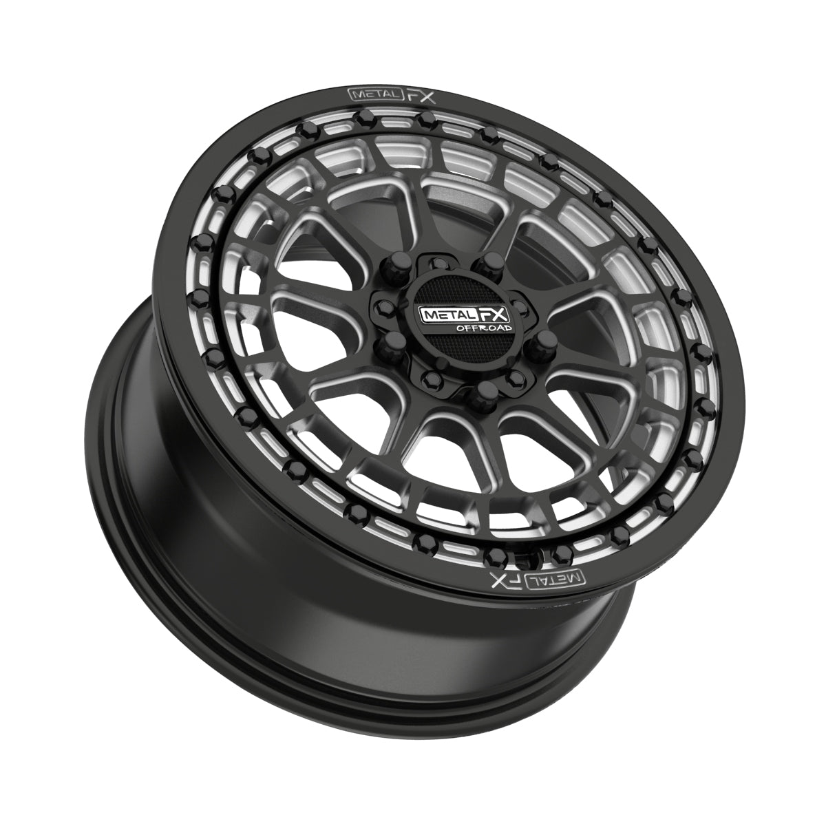 Outlaw R UTV Beadlock Wheel (Satin Black Contrast Cut) Metal FX Offroad